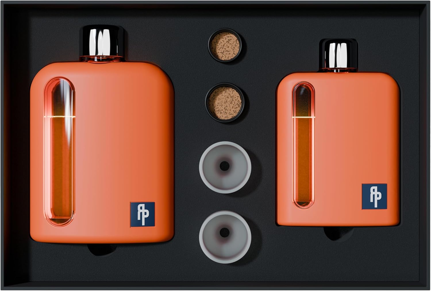 Ragproper Modern Glass Hip Flask for Whiskey and Spirits Lovers