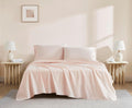 Linen Closet Light Pink Organic Cotton Full Sheet Set - Cool Percale