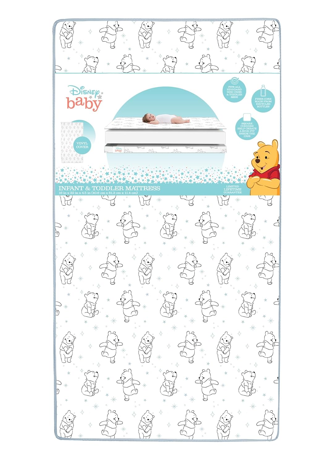 Delta Children Disney Winnie the Pooh Crib Mattress for Safety