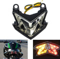 MZS Motorcycle Tail Light LED Integrated Turn Signal - Smoke Lens