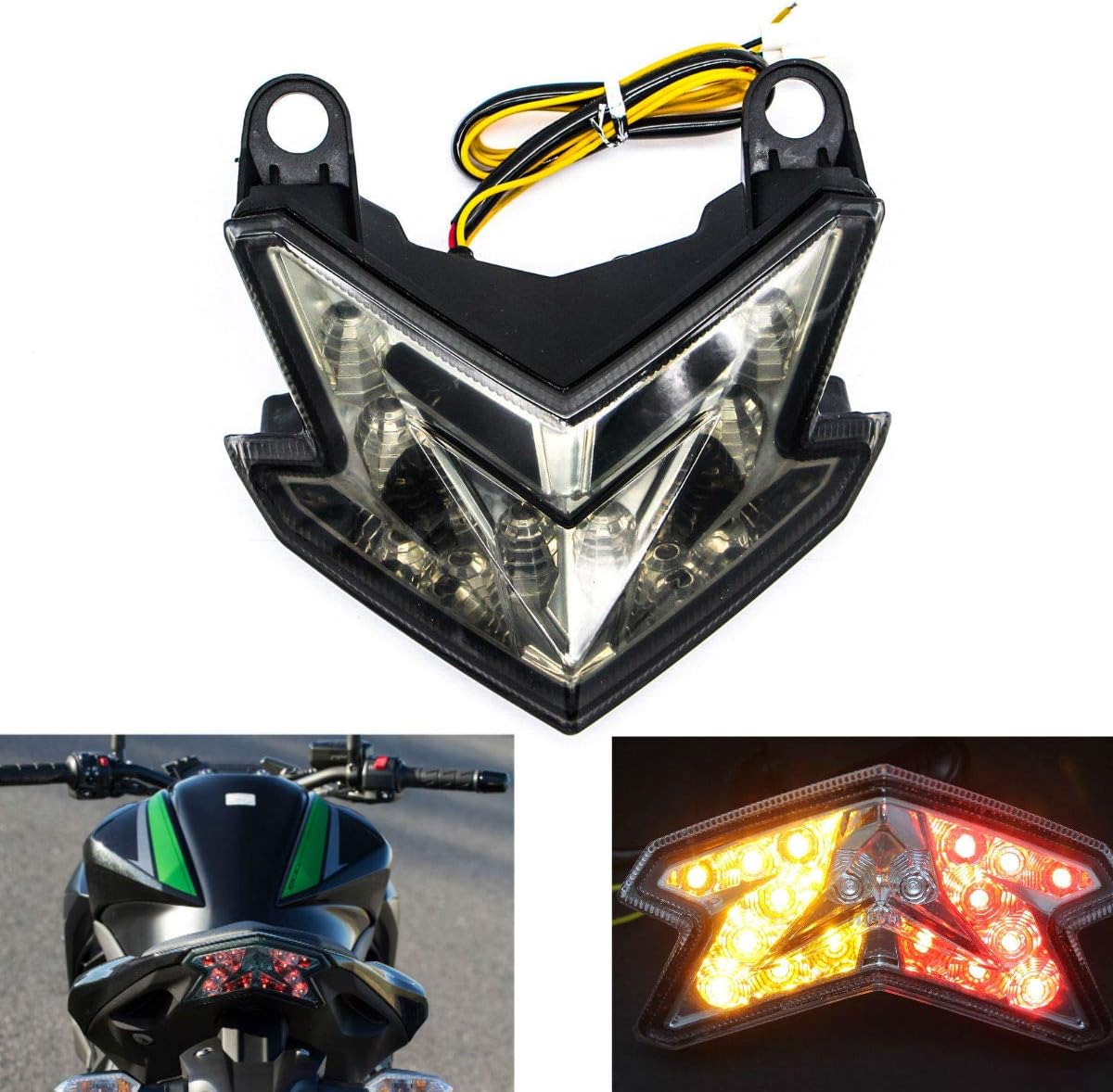 MZS Motorcycle Tail Light with Integrated Turn Signal for ZX6R
