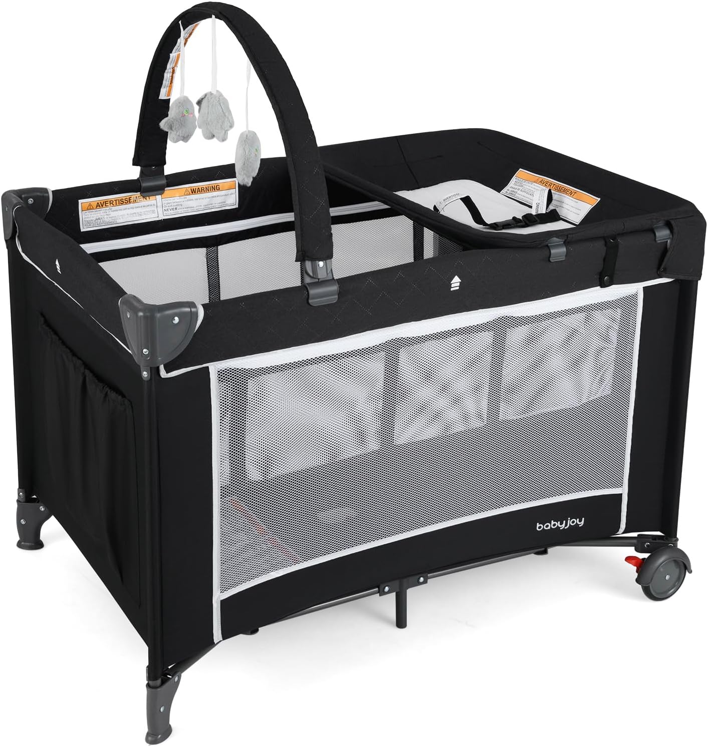 3 in 1 Pack and Play for Baby Joy - Portable Crib and Bassinet