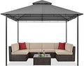 Gazebo for Patios 11x11 - Double Roof Steel Frame Shelter