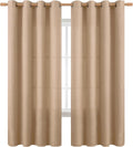 BGment Curtains 72 in Long Flax Linen Drapes - Light Filtering Privacy