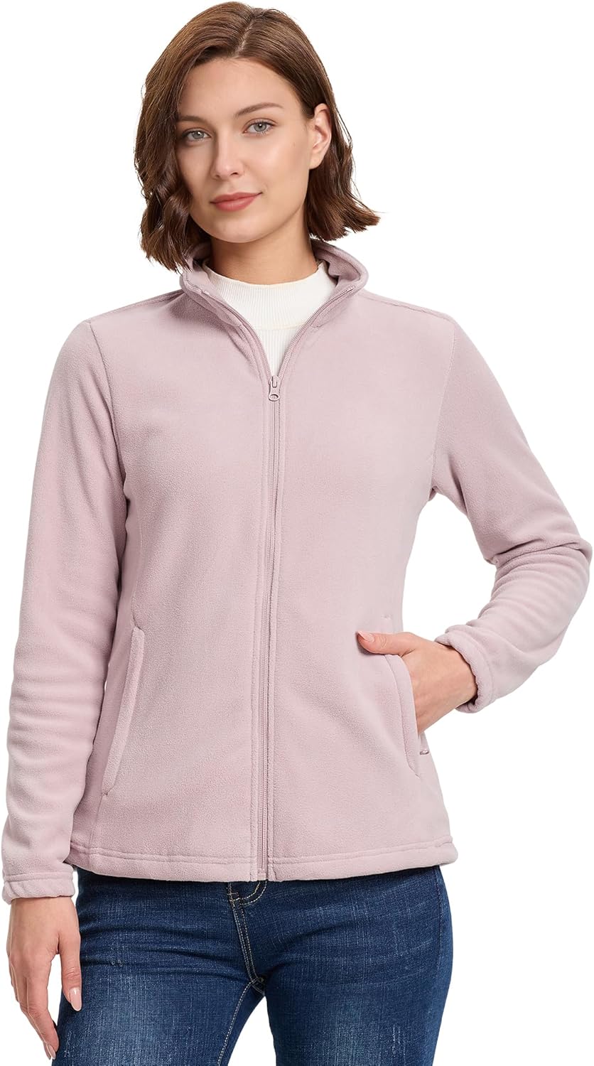 33,000ft Women's Zip Up Fleece Jacket for Winter Activities