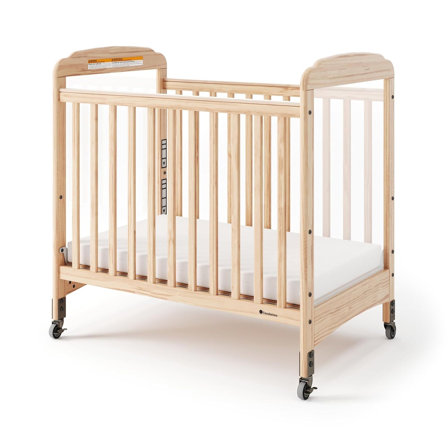 Serenity Compact Clearview Daycare Crib with Foam Mattress