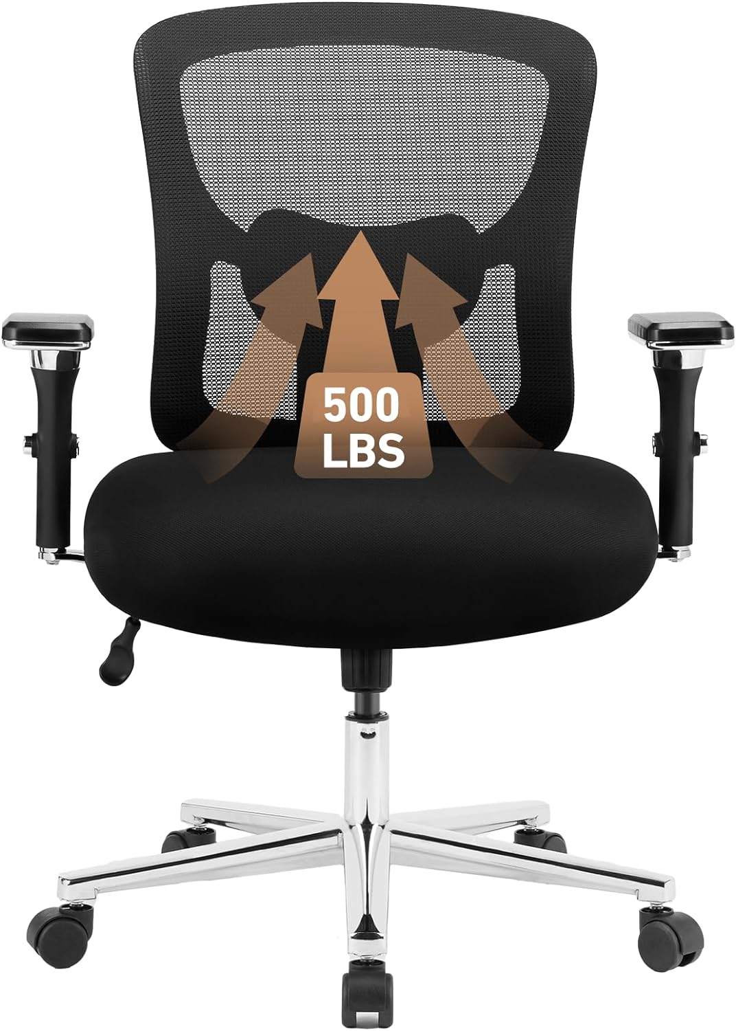DUMOS Ergonomic Desk Chair - Lumbar Support & 4D Armrest