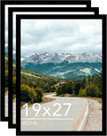 Wood 19x27 Picture Frame Black 3 Pack - Simple Wall Hanging Frames