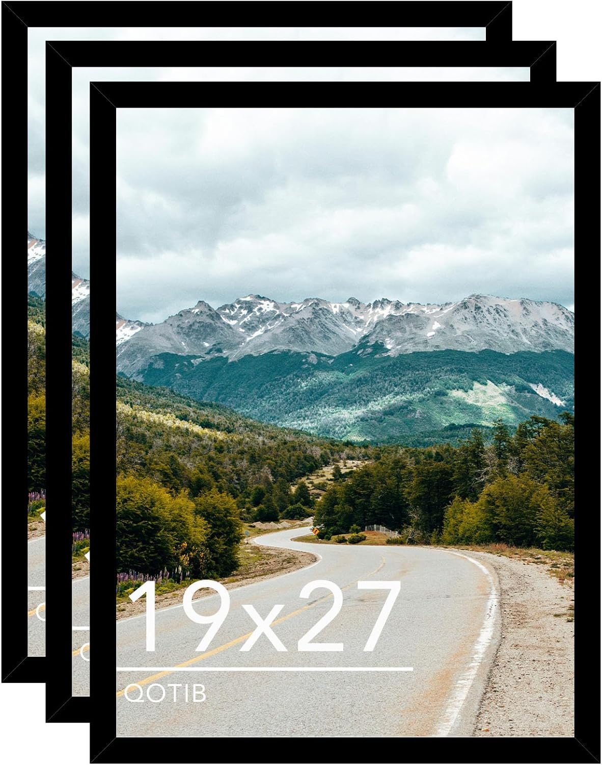 19x27 Picture Frame Black for Wall Hanging - 3 Pack Set