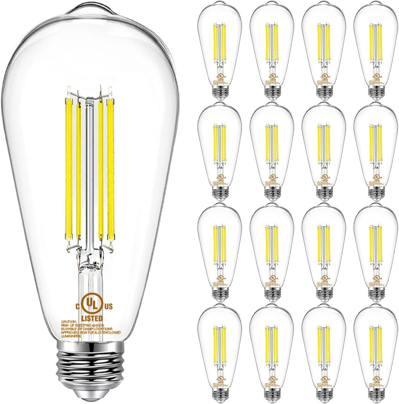 Vintage LED Edison Bulbs - Dimmable 60W Equivalent Brightness