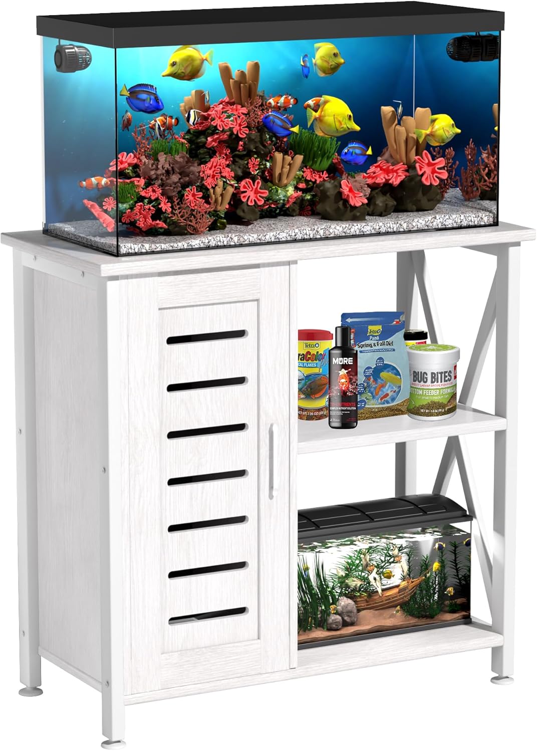 20-29 Gallon Fish Tank Stand with Cabinet Storage and Style