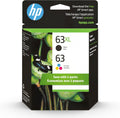 Original HP 63 Tri-color & 63XL Black Ink 2-Pack - Reliable Everyday