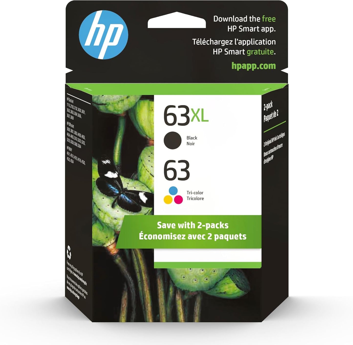 Original HP 63 Ink Cartridges for Reliable Printing Performance