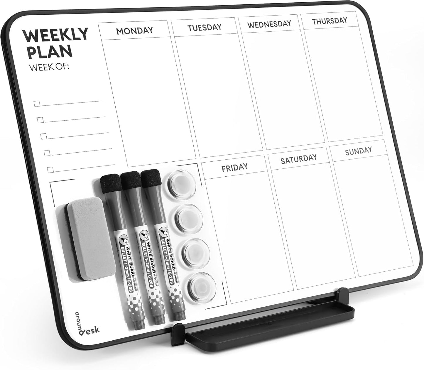 Double Sided Weekly Dry Erase Board for Home Office Planning