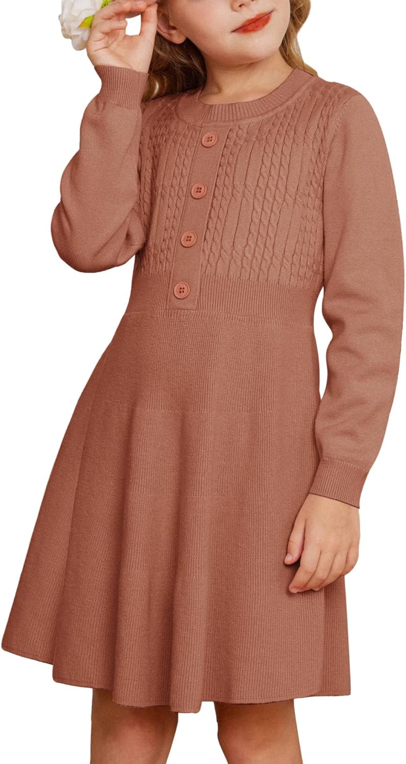 Stylish Long Sleeve Sweater Dress for Girls by GRACE KARIN