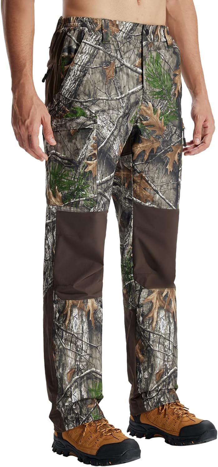 LOOGU Camo Hunting Pants for Men - Water-Resistant & Quiet