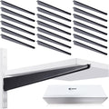Adjustable Wire Shelf Brackets 20 Pack Black 11.5 in - Heavy Duty