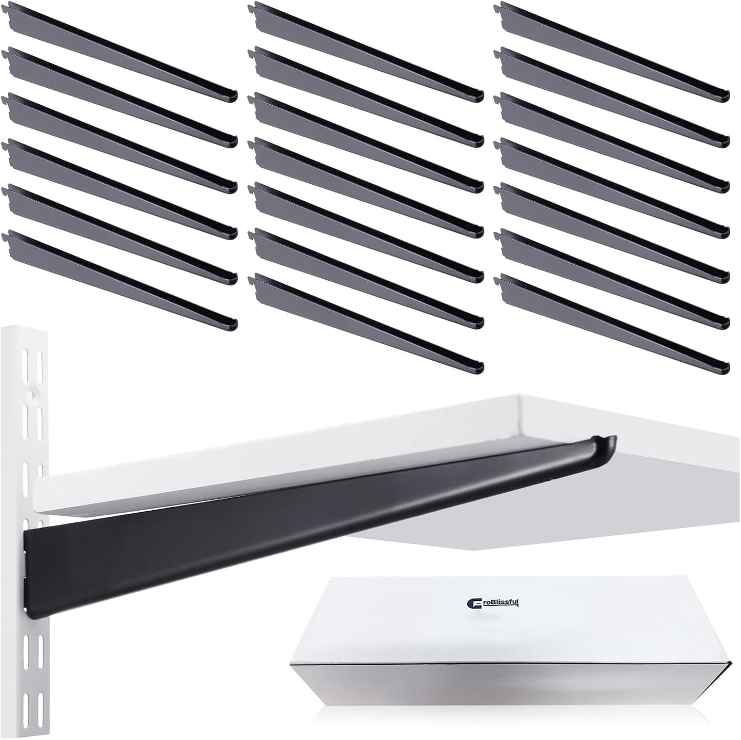 20 Pcs Adjustable Shelf Brackets for Closet Organization