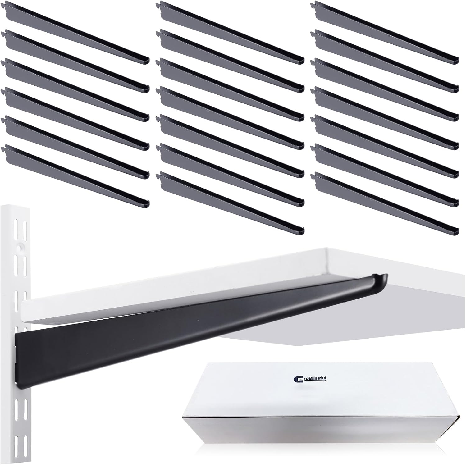 20 Pcs Adjustable Shelf Brackets for Closet Organization