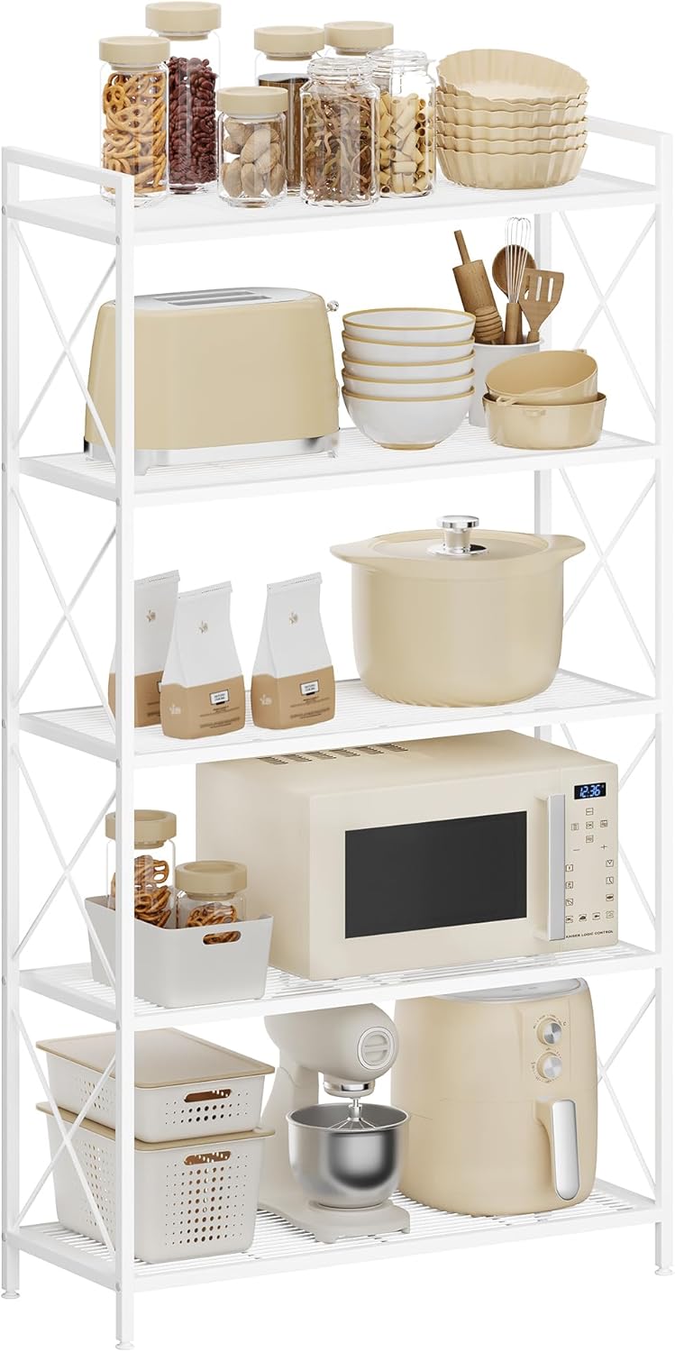 SONGMICS 5-Tier Metal Storage Rack for Versatile Home Use