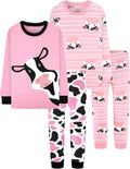 Girls 4-Piece Cotton Pajama Set Size 18 Months-12 Years - Soft
