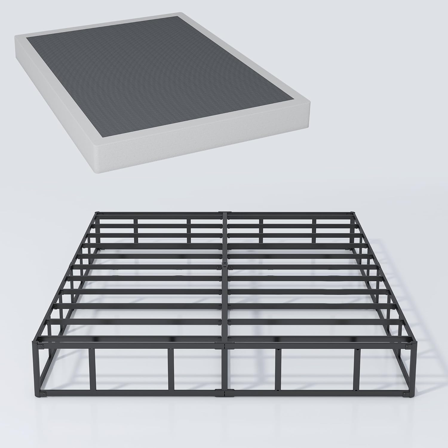Sturdy 7 Inch High Full Size Box Spring for Heavy Duty Support