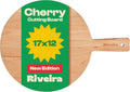 Riveira Cherry Wood Cutting Board 17 x 12 - Juice Groove Design