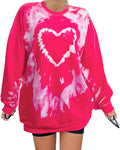 Cozy Heart Tie Dye Sweatshirt by LOTUCY