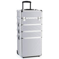 OUDMAY Makeup Rolling Train Case 4-in-1 Professional Trolley