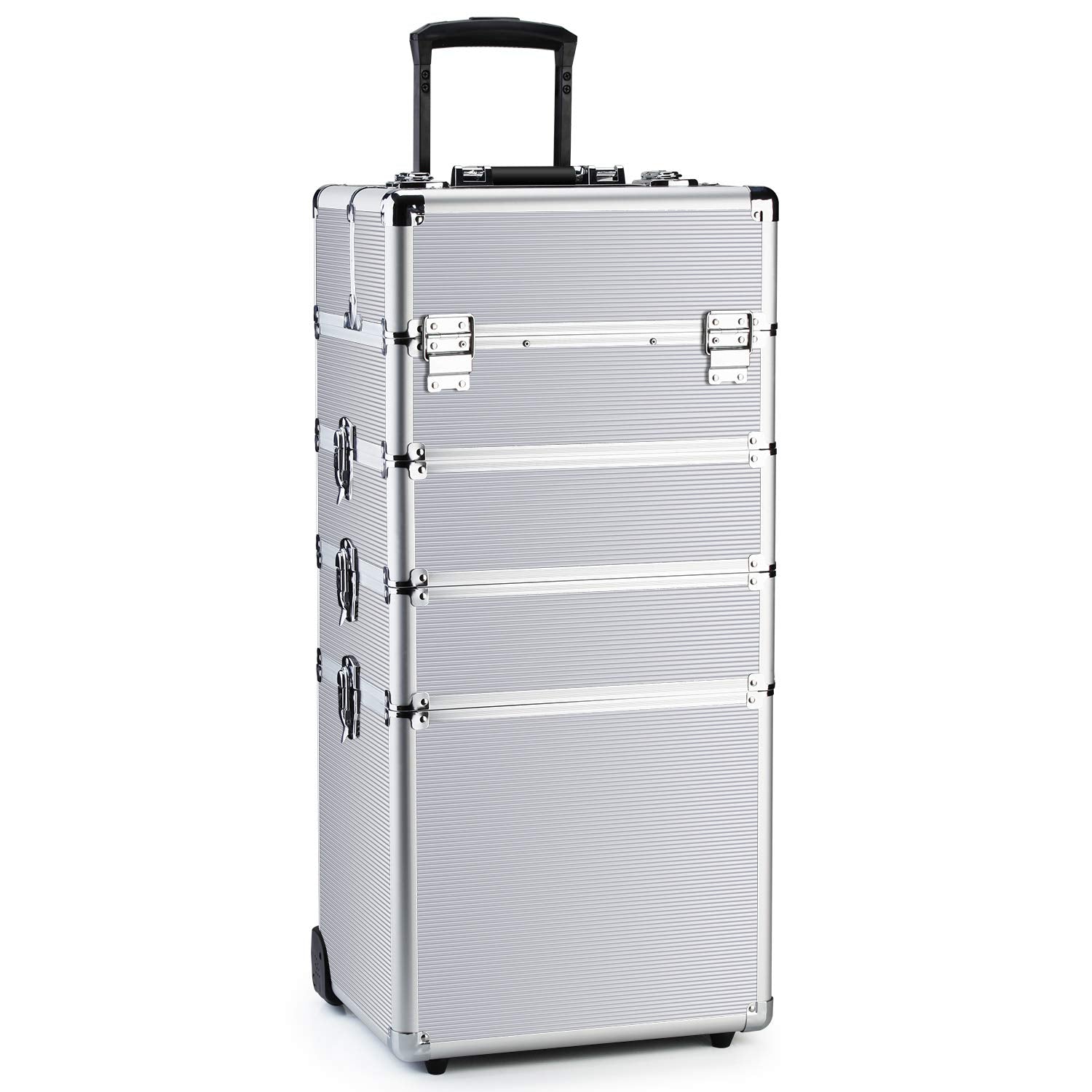 OUDMAY 4-in-1 Makeup Rolling Train Case for Professionals
