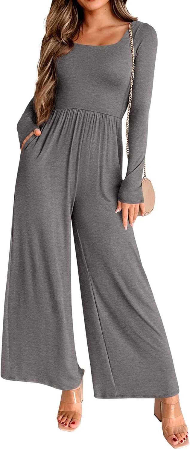 KIRUNDO Long Sleeve Jumpsuit for Women - Fashionable Comfort