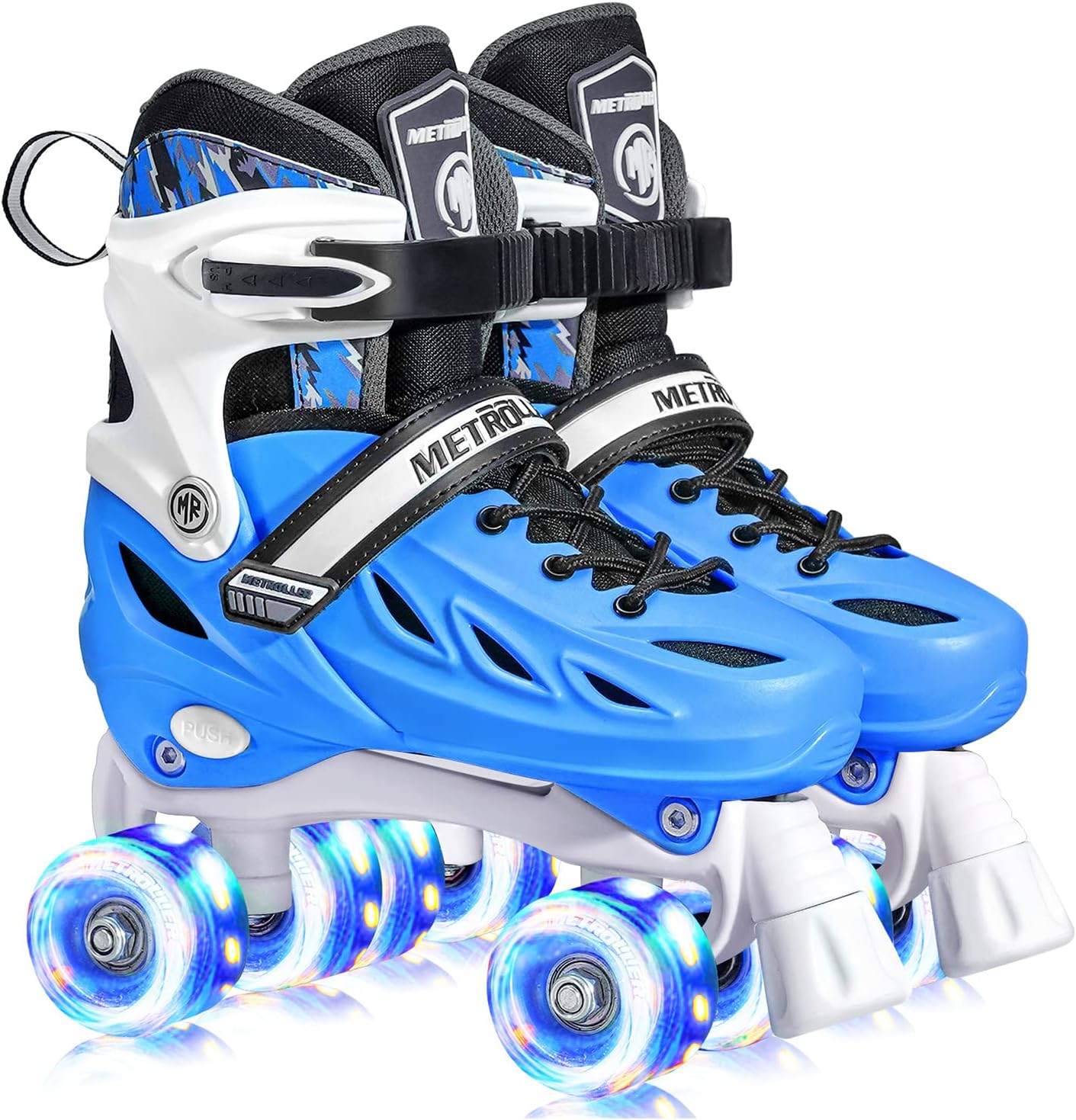 METROLLER Roller Skates for Kids with Adjustable Sizes and Lights