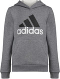 adidas Boys' Chop Pullover Hoodie Charcoal Grey Heather - Comfortable