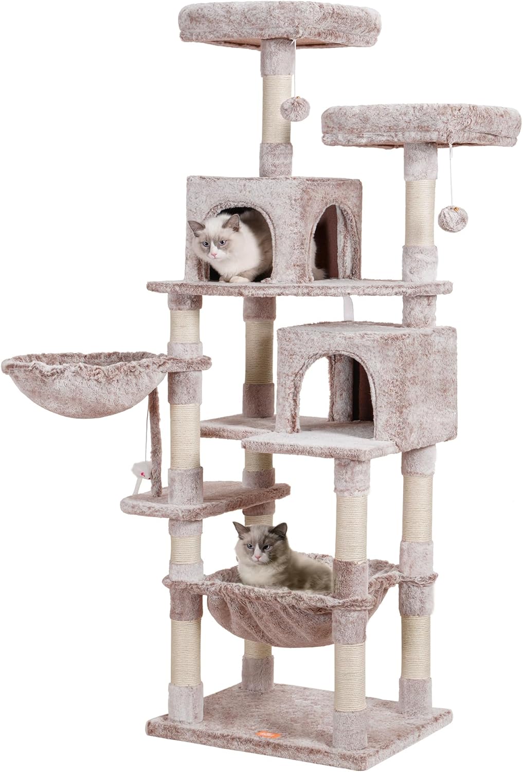 Heybly Cat Tree 70 inches Tall Cat Tower Condo for Large Cats