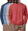 Neer 4 Pack Mens Big and Tall Long Sleeve Crewneck Shirts you
