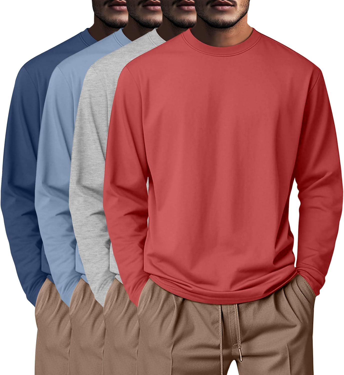 Neer 4 Pack Mens Big and Tall Shirts for Comfort and Style
