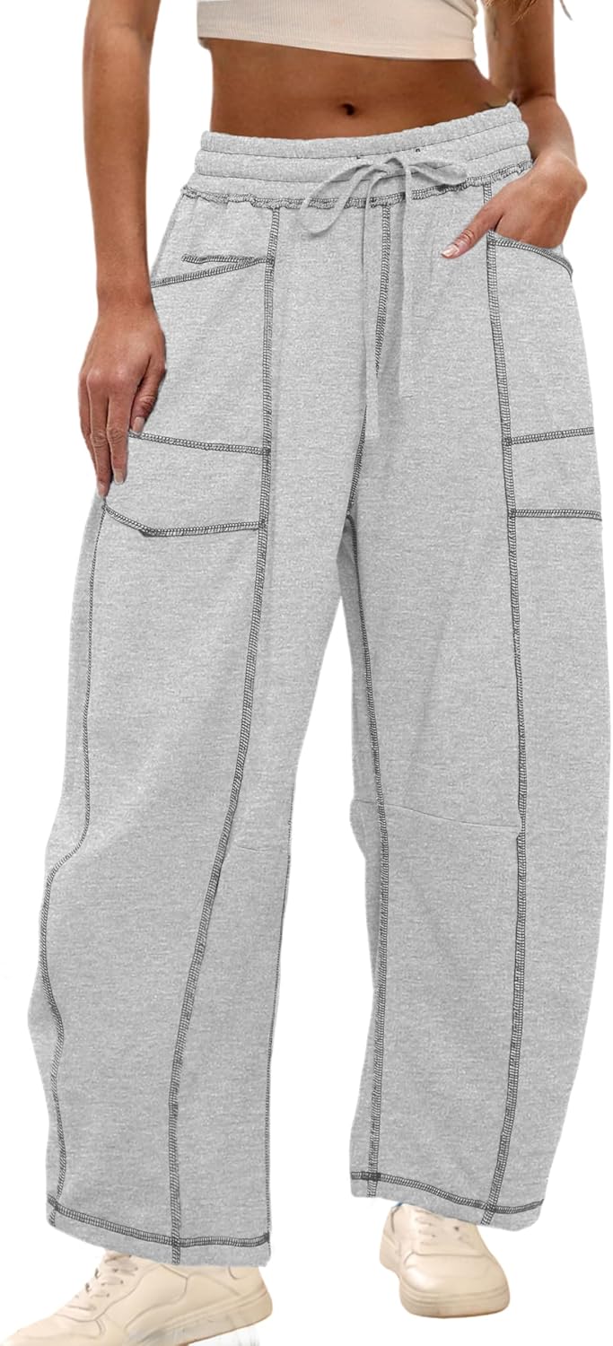 Athlisan Womens Baggy Barrel Pants for Ultimate Comfort