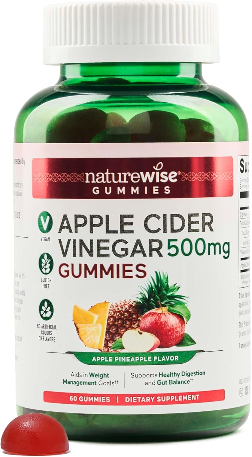 Energy Boosting ACV Gummies - Apple-Pineapple Flavored - 60 Gummies
