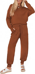 Ekouaer Women's 2 Piece Lounge Set Knit Pajamas - Cozy Everyday
