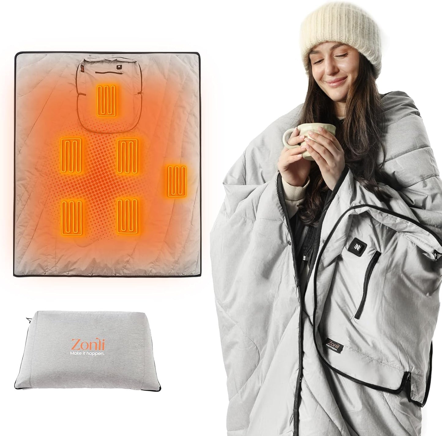 ZonLi Heated Blanket Battery Operated for Ultimate Warmth