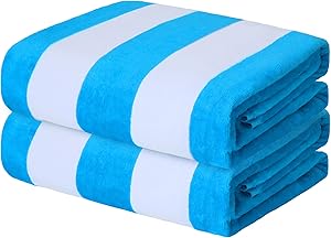 100% Cotton Large Cabana Stripe Beach Towels for All Occasions