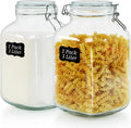 106oz Square Glass Jars with Airtight Lid - Large Kitchen Canisters