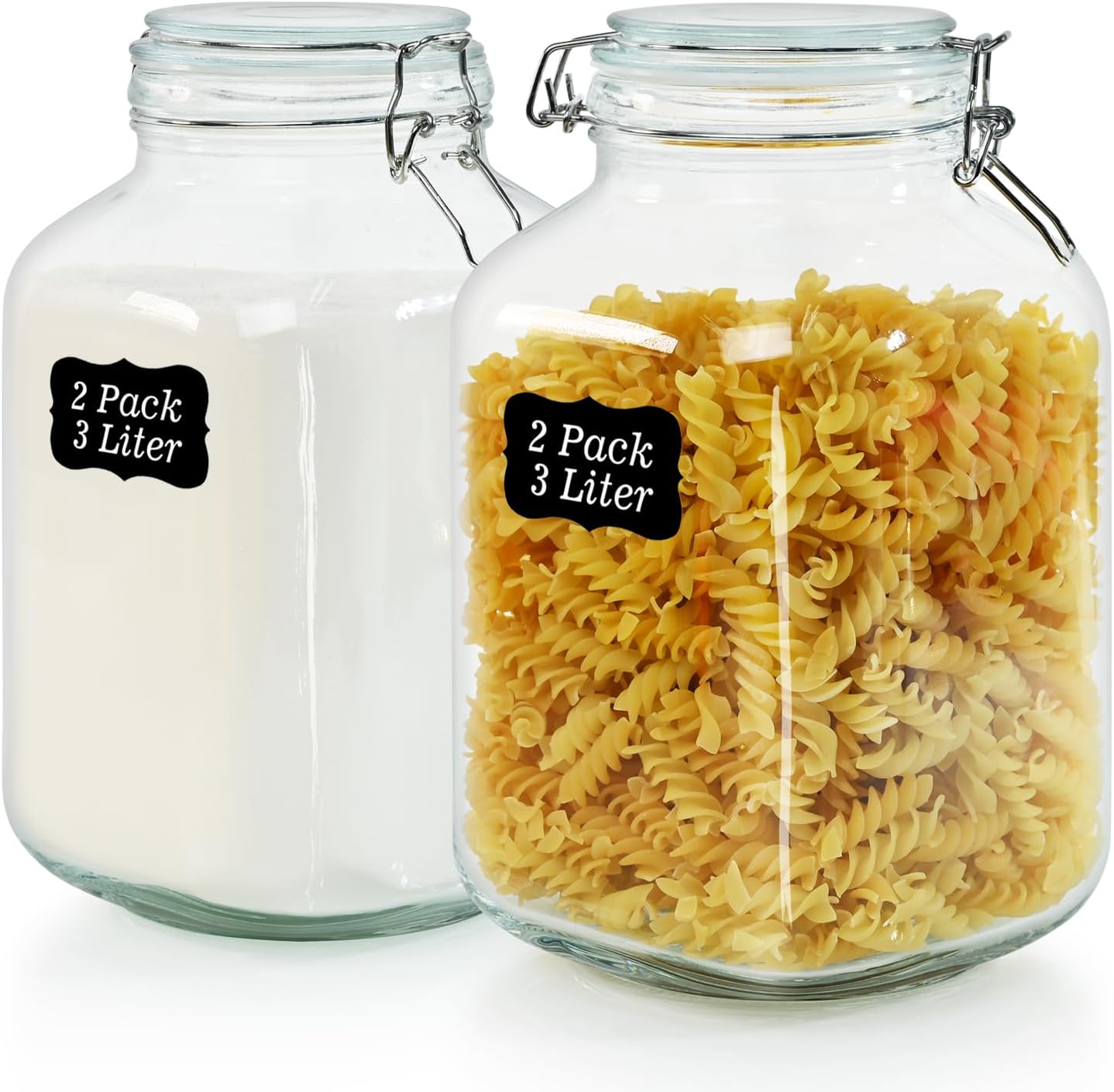 Large Mason Jars with Airtight Lid for Kitchen Storage Needs