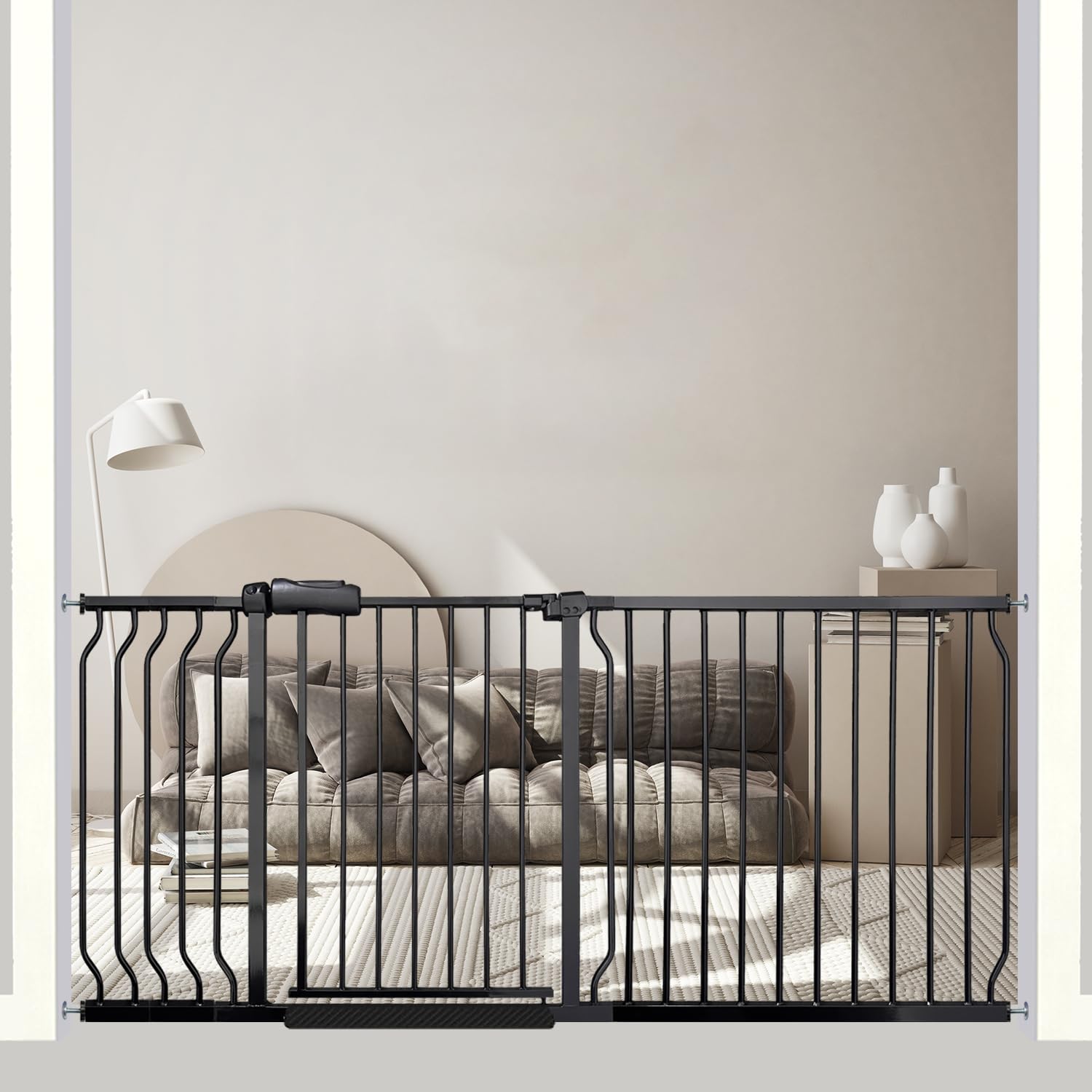 Extra Wide Pressure Mount Baby Gate - Safe & Convenient!