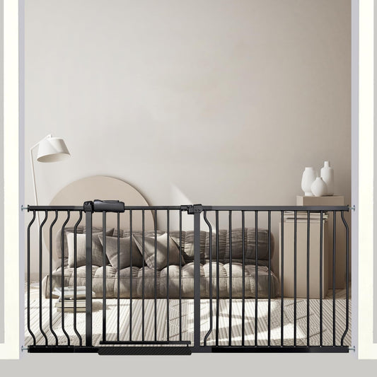 Extra Wide Pressure Mount Baby Gate - Safe & Convenient!