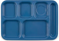 Right-Hand Heavyweight 6-Compartment Melamine Tray 10 in x 14 in