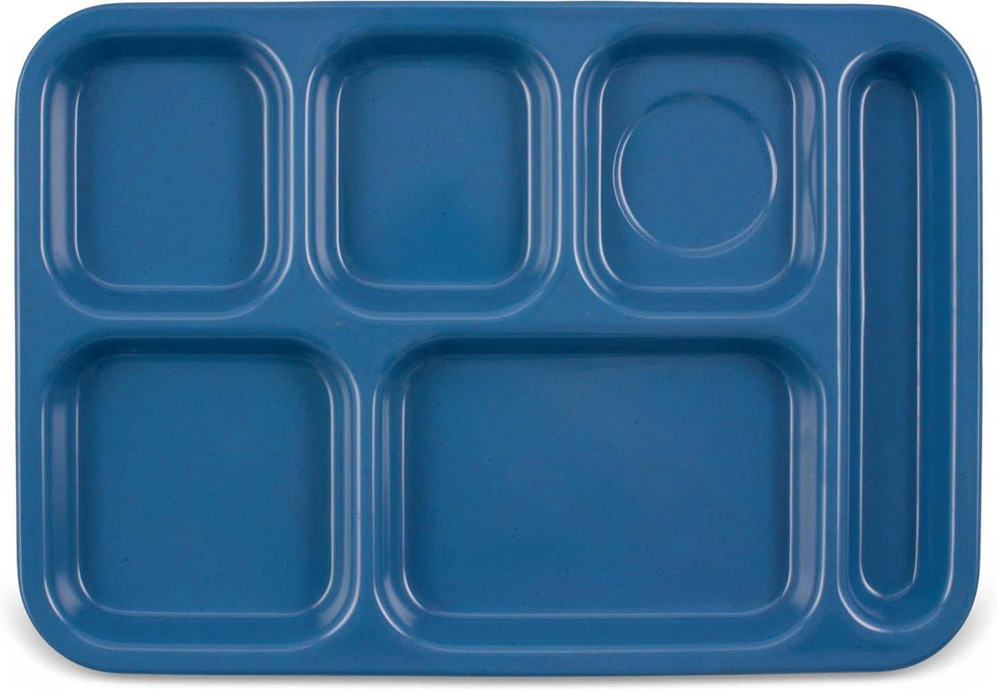 Right-Hand Heavyweight 6-Compartment Melamine Tray for Cafeterias