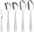Hammered Serving Utensil Set - Elegant 10-Piece Serving Spoons