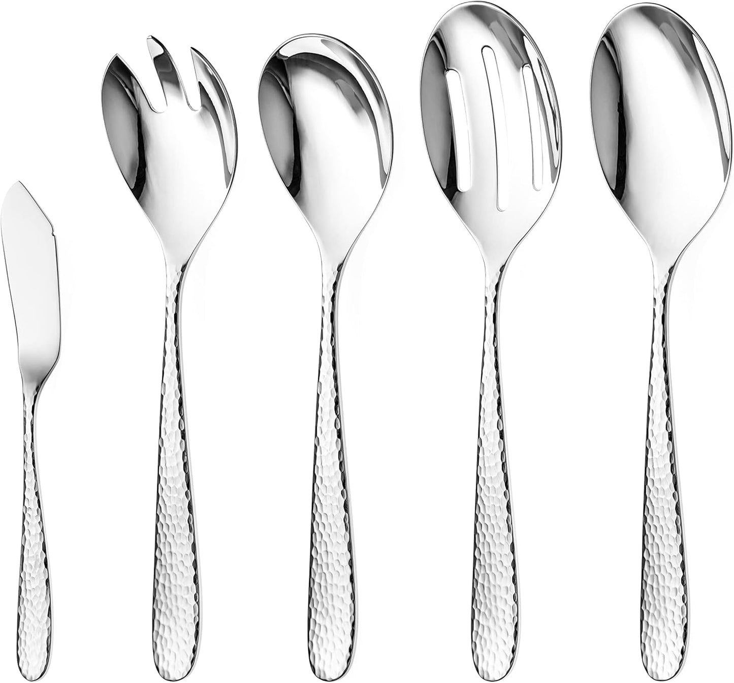 Hammered Serving Utensil Set for Elegant Dining Experiences