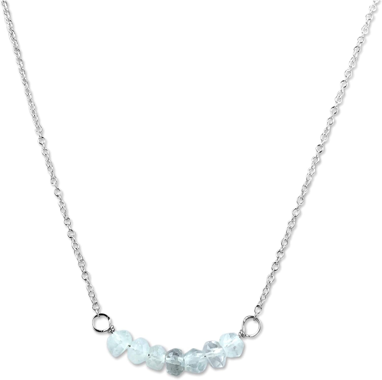 Personalized Birthstone Bar Necklace for Women and Girls
